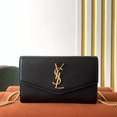 Saint Laurent 2019 Chain Shoulder Cross Bag,19CM - 입생로랑 2019 체인 숄더 크로스백,SLB0534, 19CM,블랙