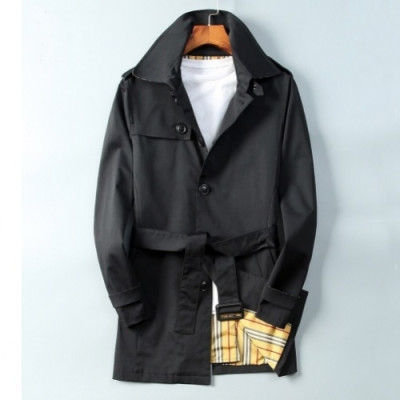 [버버리]Burberry 2020 Mens Vintage Cotton Trench Coats - 버버리 2020 남성 빈티지 코튼 트렌치 코트 Bur01966x.Size(m - 2xl).블랙