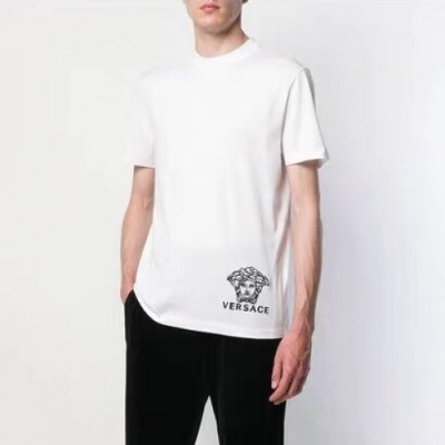 [베르사체]Versace 2020 Mens Logo Silket Short Sleeved Tshirts - 베르사체 2020 남성 메두사 실켓 반팔티 Ver0497x.Size(s - 3xl).화이트