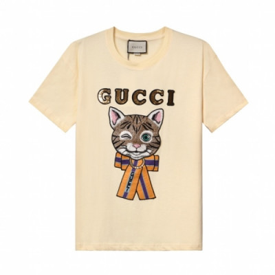 [매장판]Gucci 2020 Mm/Wm Logo Cotton Oversize Short Sleeved Tshirts - 구찌 2020 남자 로고 코튼 오버사이즈 반팔티 Guc02024x.Size(xs - l).아이보리