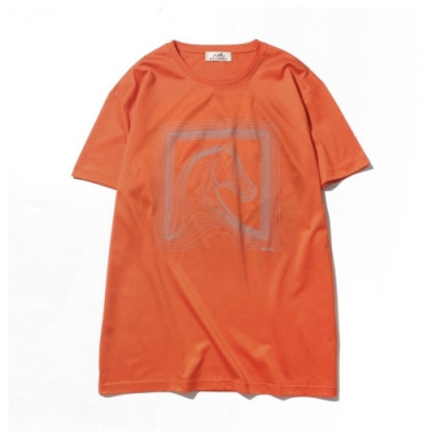 Hermes 2020 Mens Crew-neck Silket Short Sleeved Tshirts - 에르메스 2020 남성 크루넥 실켓 반팔티 Her0382x.Size(m - 2xl).오렌지