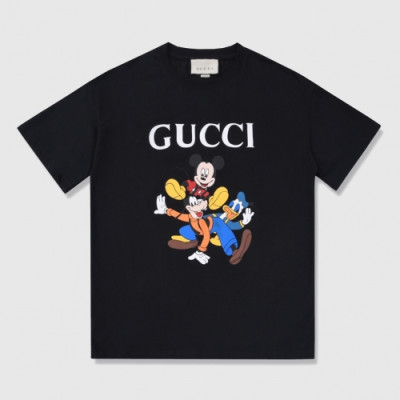 [매장판]Gucci 2020 Mm/Wm Logo Cotton Oversize Short Sleeved Tshirts - 구찌 2020 남자 로고 코튼 오버사이즈 반팔티 Guc02031x.Size(xs - l).블랙