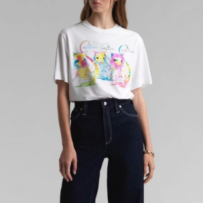 [매장판]Chloe 2020 Mm/Wm Animal Cotton Short Sleeved Tshirts - 끌로에 2020 남자 애니멀 코튼 반팔티 Chl007x.Size(xs - m).화이트