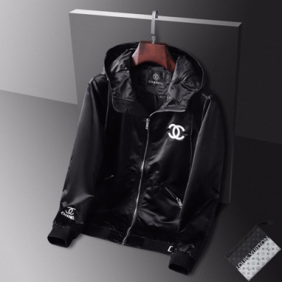 [샤넬]Chanel 2020 Mens Logo Windproof Jackets - 샤넬 2020 남성 로고 방풍 자켓 Cnl0533x.Size(m - 3xl).블랙