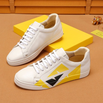 Fendi 2019 Mens Leather Sneakers - 펜디 2019 남성용 레더 스니커즈 FENS0267,Size(240 - 270).화이트