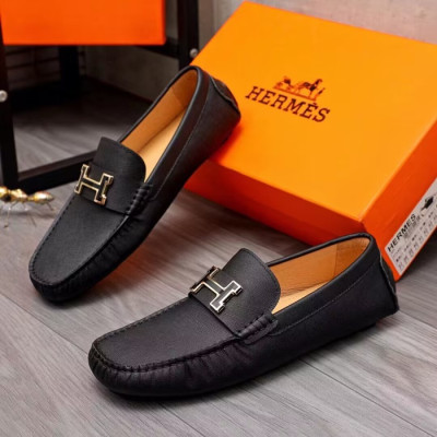 Hermes 2022 Mens Leather Loafer - 에르메스 2022 남성용 레더 로퍼 HERS0261.Size(240 - 270).블랙