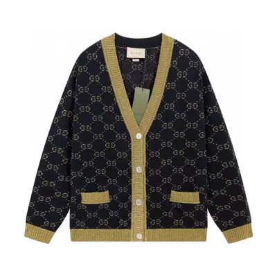 Gucci 2023 Mens Trendy V-neck Wool Cardigan - 구찌 2023 남성 트렌디 브이넥 울 가디건 Guc02066x.Size(xs - l).블랙