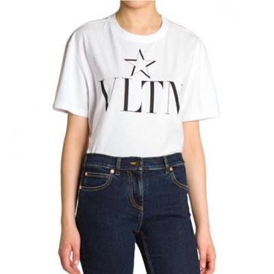 Valentino 2020 Womens Crew -neck Cotton Short Sleeved Tshirts - 발렌티노 2020 여성 크루넥 코튼 반팔티 Val0330x.Size(s - l).화이트