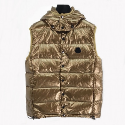 [몽클레어]Moncler 2020 Mens Patch Logo Modern Duck Down Padding Vest - 몽클레어 2020 남성 패치 로고 모던 덕다운 패딩 조끼 Moc01428x.Size(s - xl).골드