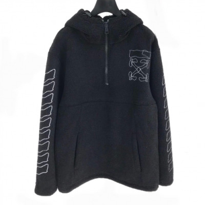 [오프화이트]Off-white 2020 Mens Casual Flannel Hoodie - 오프화이트 2020 남성 캐쥬얼 플란넬 후디 Off0346x.Size(s - xl).블랙