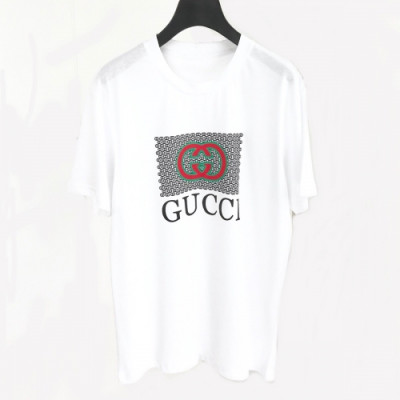 [매장판]Gucci 2020 Mm/Wm Logo Cotton Short Sleeved Tshirts - 구찌 2020 남자 로고 코튼 반팔티 Guc02100x.Size(s - xl).화이트