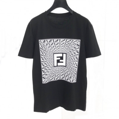 [펜디]Fendi 2020 Mens Logo Casual Short Sleeved Tshirts - 펜디 2020 남성 로고 캐쥬얼 실켓 반팔티 Fen0546x.Size(s - 2xl).블랙