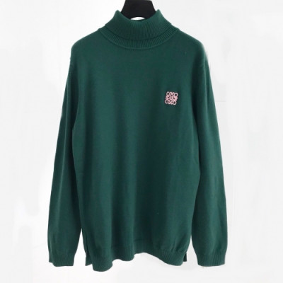 [로에베]Loewe 2020 Mm/Wm Logo Turtle-neck Sweaters - 로에베 2020 남자 로고 터틀넥 스웨터 Loe0160x.Size(s - xl).그린