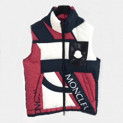 [몽클레어]Moncler 2020 Mens Patch Logo Modern Duck Down Padding Vest - 몽클레어 2020 남성 패치 로고 모던 덕다운 패딩 조끼 Moc01433x.Size(s - xl).레드