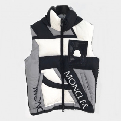 [몽클레어]Moncler 2020 Mens Patch Logo Modern Duck Down Padding Vest - 몽클레어 2020 남성 패치 로고 모던 덕다운 패딩 조끼 Moc01434x.Size(s - xl).그레이