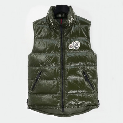 [몽클레어]Moncler 2020 Mens Patch Logo Modern Duck Down Padding Vest - 몽클레어 2020 남성 패치 로고 모던 덕다운 패딩 조끼 Moc01438x.Size(s - xl).그린