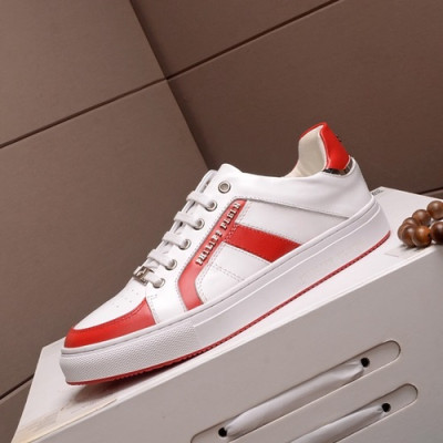 Philipp plein 2019 Mens Leather Sneakers  - 필립플레인 2019 남성용 레더 스니커즈 PPS0165,Size(240 - 270).화이트