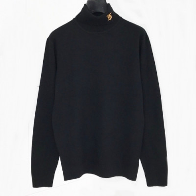 [버버리]Burberry 2020 Mens Retro Logo Turtle-neck Wool Sweaters - 버버리 2019 남성 레트로 로고 터틀넥 울 스웨터 Bur02074x.Size(m - 3xl).블랙