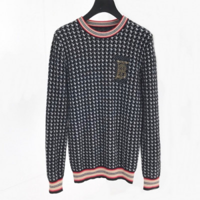 [버버리]Burberry 2020 Mm/Wm Retro Logo Crew-neck Wool Sweaters - 버버리 2020 남자 레트로 로고 크루넥 울 스웨터 Bur02075x.Size(m - 3xl).블랙