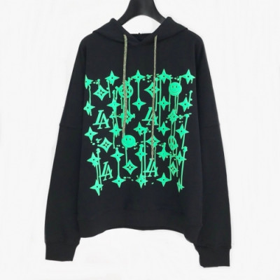 [루이비통]Louis vuitton 2020 Mm/Wm Logo Cotton Hoodie - 루이비통 2020 남자 로고 코튼 후디 Lou01633x.Size(s - xl).블랙