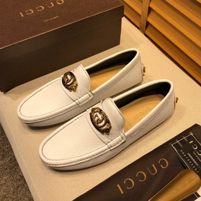 Gucci 2020 Mens Leather Loafer - 구찌 2020 남성용 레더 로퍼 GUCS0637,Size(240 - 280).화이트