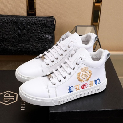 Philipp plein 2020 Mens Leather Sneakers  - 필립플레인 2020 남성용 레더 스니커즈 PPS0171,Size(240 - 270).화이트