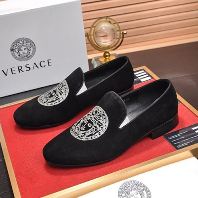 Versace 2020 Mens Leather Loafer - 베르사체 2020 남성용 레더 로퍼 VERS0301,Size(240 - 270).블랙