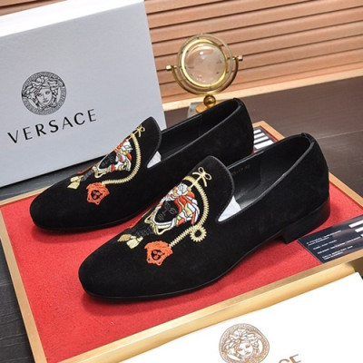 Versace 2020 Mens Leather Loafer - 베르사체 2020 남성용 레더 로퍼 VERS0307,Size(240 - 270).블랙