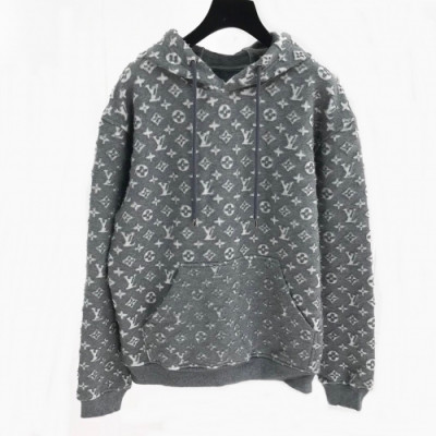 [루이비통]Louis vuitton 2020 Mm/Wm Logo Cotton Hoodie - 루이비통 2020 남자 로고 코튼 후디 Lou01648x.Size(s - l).그레이