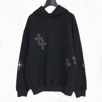 [크롬하츠]Chrom Hearts 2020 Mens Logo Cotton Hoodie - 크롬하츠 2020 남성 로고 코튼 기모 후디 Chr0111x.Size(s - xl).블랙