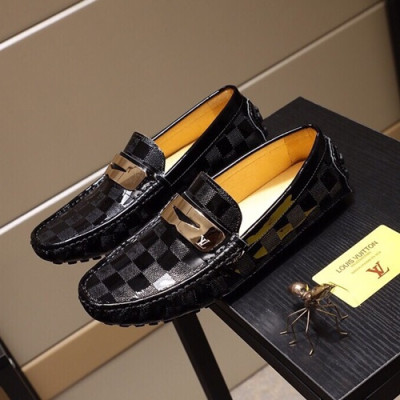 Louis Vuitton 2020 Mens Leather Loafer - 루이비통 2020 남성용 레더 로퍼 LOUS0621,Size(240 - 270).블랙