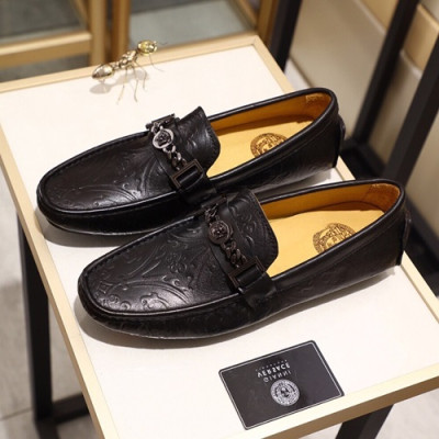 Versace  2020 Mens Leather Loafer - 베르사체 2020 남성용 레더 로퍼  VERS0322,Size(240 - 270).블랙