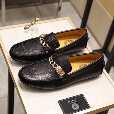 Versace  2020 Mens Leather Loafer - 베르사체 2020 남성용 레더 로퍼 VERS0325,Size(240 - 270).블랙