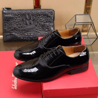 Ferragamo 2020 Mens Leather Oxford Shoes - 페라가모 2020 남성용 레더 옥스퍼드 슈즈 FGMS0210,Size(240 - 270).블랙