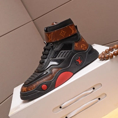 Louis Vuitton 2020 Mens Leather Sneakers - 루이비통 2020 남성용 레더 스니커즈 LOUS0696,Size(240 - 270).블랙