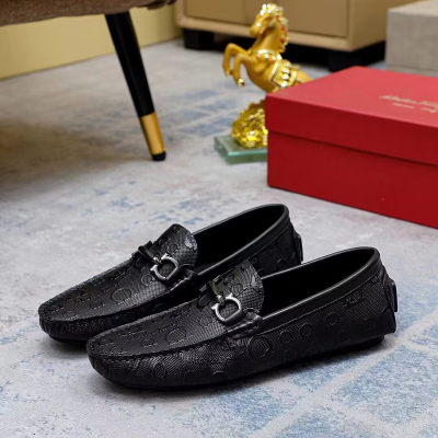 Ferragamo  2023 Mens Leather Loafer - 페라가모 2023 남성용 레더 로퍼 FGMS0221 ,Size(240 - 275).블랙