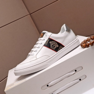 Versace 2020 Mens Leather Sneakers - 베르사체 2020 남성용 레더 스니커즈 VERS0358,Size (240 - 270).화이트