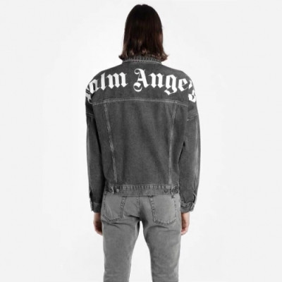 Palm Angels 2020 Mens Logo Denim Jackets - 팜 엔젤스 2020 남성 로고 데님 자켓 Palm0106x.Size(s - xl).블랙