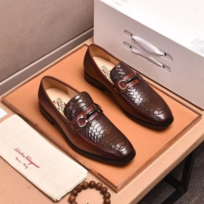 Ferragamo 2023 Mens Leather Shoes - 페라가모 2023 남성용 레더 슈즈 FGMS0267,Size(240 - 275).브라인