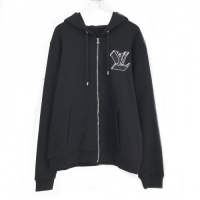 [루이비통]Louis vuitton 2020 Mm/Wm Logo Cotton Hoodie - 루이비통 2020 남자 로고 코튼 후디 Lou01678x.Size(s - 2xl).블랙