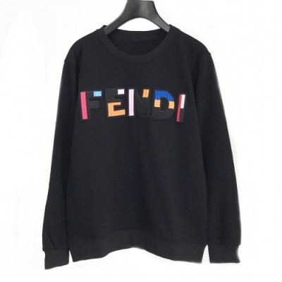 [펜디]Fendi 2020 Mens Logo Crew-neck Cotton Tshirts - 펜디 2020 남성 몬스터 크루넥 코튼 긴팔티 Fen0572x.Size(m - 3xl).블랙