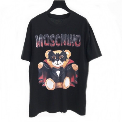 [모스키노]Moschino 2020 Mm/Wm Logo Cotton Short Sleeved Tshirts - 모스키노 2020 남자 로고 코튼 반팔티 Mos0069x.Size(s - 2xl).블랙