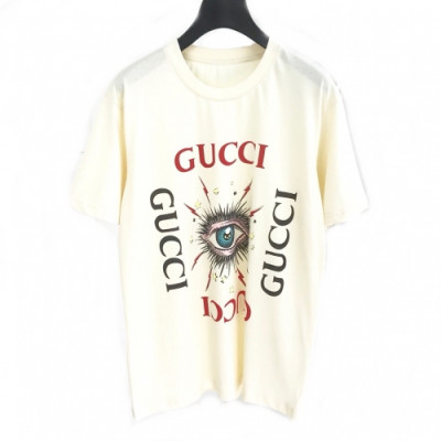 [매장판]Gucci 2020 Mm/Wm Logo Cotton Short Sleeved Tshirts - 구찌 2020 남자 로고 코튼 반팔티 Guc02186x.Size(s - xl).아이보리