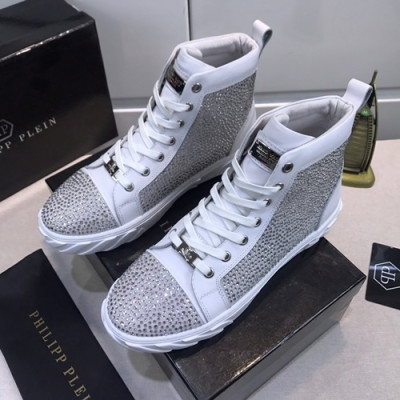 Philipp plein 2020 Mens Leather Sneakers  - 필립플레인 2020 남성용 레더 스니커즈 PPS0184,Size(240 - 270).화이트