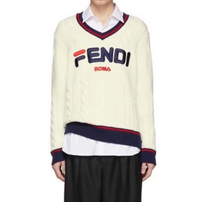 [펜디]Fendi 2020 Mm/Wm Logo Crew-neck Sweaters - 펜디 2020 남여 로고 크루넥 스웨터 Fen0579x.Size(s - l).화이트