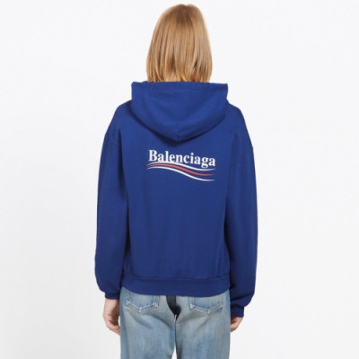 [발렌시아가]Balenciaga 2020 Mm/Wm Logo Oversize Cotton Hoodie - 발렌시아가 2020 남자 로고 오버사이즈 코튼 기모 후디 Bal0504x.Size(s - xl).블루