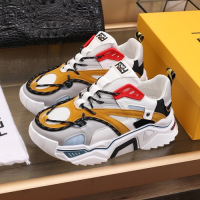 Fendi 2020 Mens Leather Sneakers - 펜디 2020 남성용 레더 스니커즈 FENS0296,Size(240 - 270).화이트