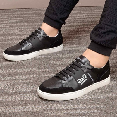 Dolce&Gabbana 2020 Mens Leather Sneakers  - 돌체앤가바나 2020 남성용 레더 스니커즈 DGS0176,Size(240 - 270),블랙