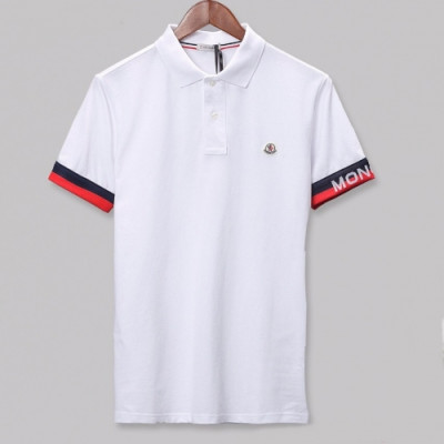 [매장판]Moncler 2020 Mens Logo Cotton Short Sleeved Polo Tshirts - 몽클레어 2020 남성 로고 코튼 폴로 반팔티 Moc01504x.Size(s - 2xl).화이트