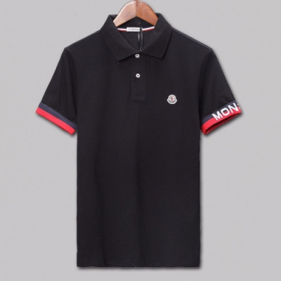 [매장판]Moncler 2020 Mens Logo Cotton Short Sleeved Polo Tshirts - 몽클레어 2020 남성 로고 코튼 폴로 반팔티 Moc01506x.Size(s - 2xl).블랙